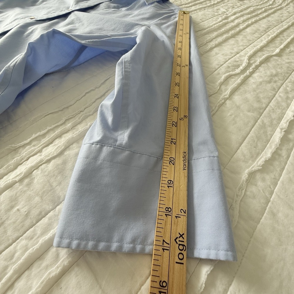 Foxcroft Button Down Shirt L No Iron Normcore New England Office Clean Girl - Picture 7 of 9